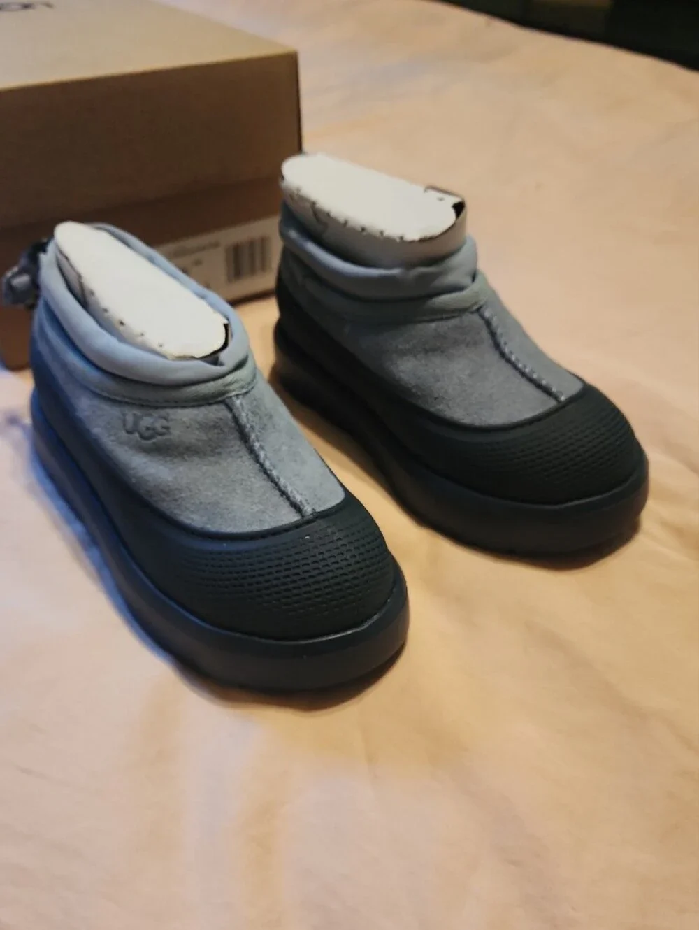 UGG Kids Blue Waterproof Slip-On Fluff Lined Clog
